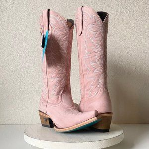 Lane x Marijka SMOKESHOW Womens Western Boots 7 Pink Cowboy Boots Snip Toe Tall